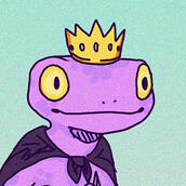 illustrated icon of a purple salamander